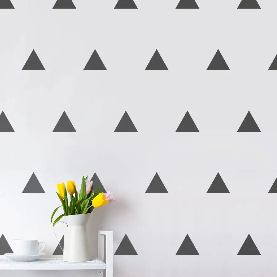 

50 pcs /lot Triangles Wall Sticker Set Removable Graphics Wall Decals Kids Bedroom Living Room Decoration Art Decor Mural ZA758