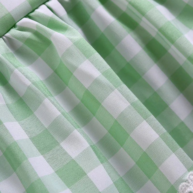 Kids Girls Sleeveless Dress Summer Casual Plaid Pattern Backless Design Costume Baby Children Sundress 0-6Y | Детская одежда и