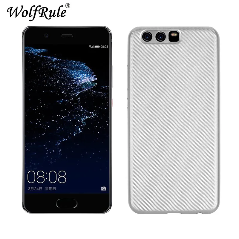 WolfRule Huawei P10 чехол роскошный с полной защитой из углеродного волокна мягкий TPU для