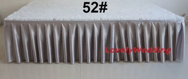 silver 2 шт. 75x300 см Шелк льда шифон свадебный стол юбка для скатерть для стола Свадьба сценический стол плинтус день рождения события Декор - Цвет: silver