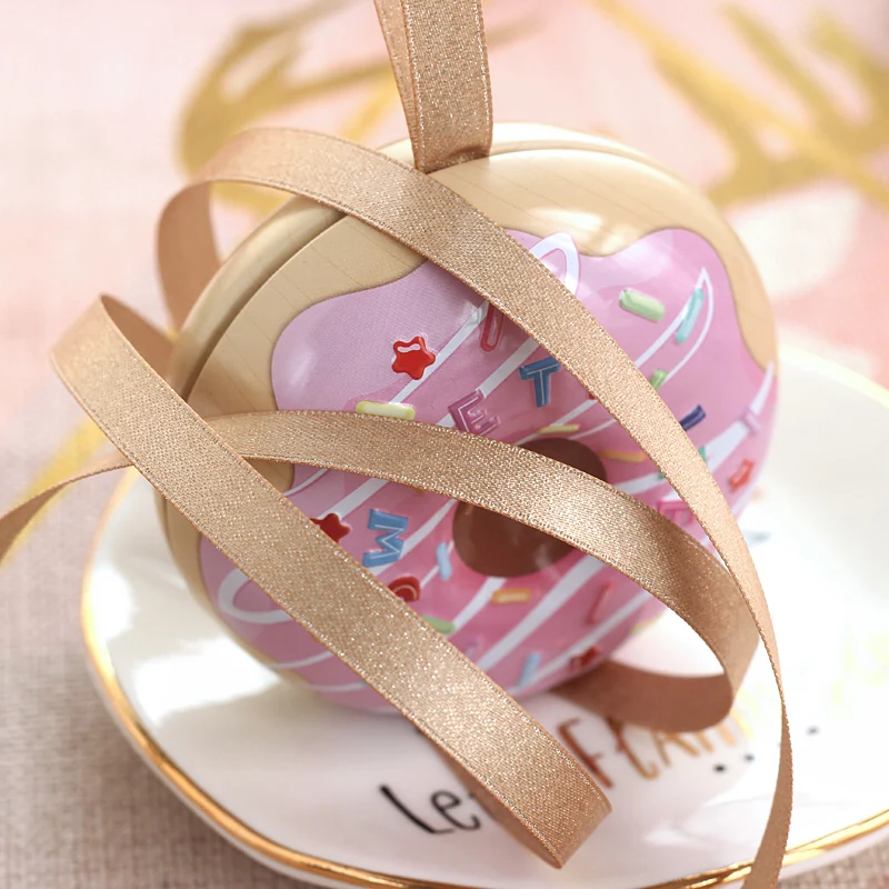 Пончик Свадебная коробка для конфет Европейская креативная Свадебная жестяная персональная корейская детская полная луна жестяная коробка для конфет 5 упаковок