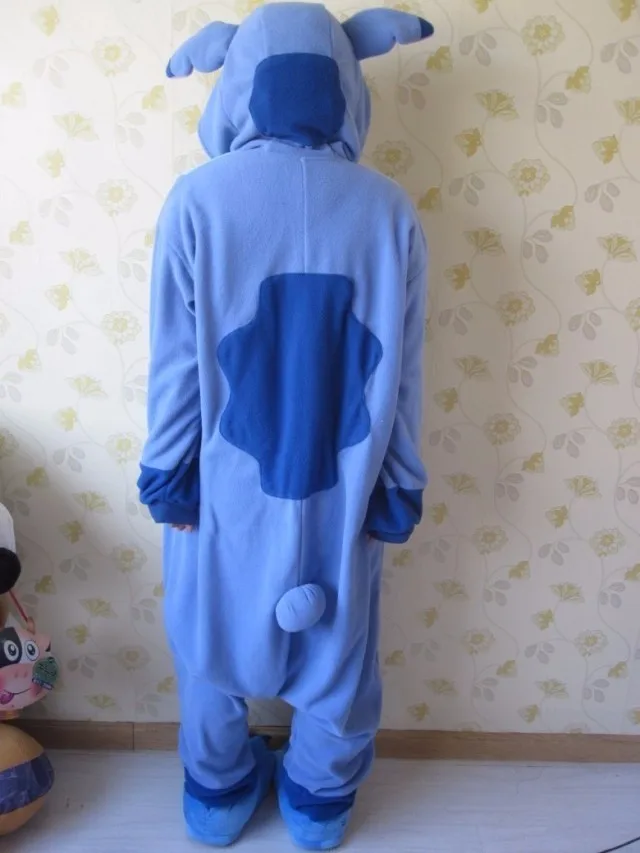 Ститч пижамы Аниме животные Синий Лило Ститч пижамы для взрослых унисекс Onesie полиэстер флис Высокое качество пижамы