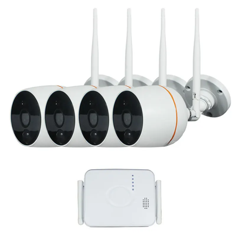 4 camera set Wheezan WiFi CCTV камера, комплект системы безопасности, уличная Водонепроницаемая камера, домашний комплект видеонаблюдения, беспроводная двухсторонняя аудио ip-камера - Цвет: 4 camera set