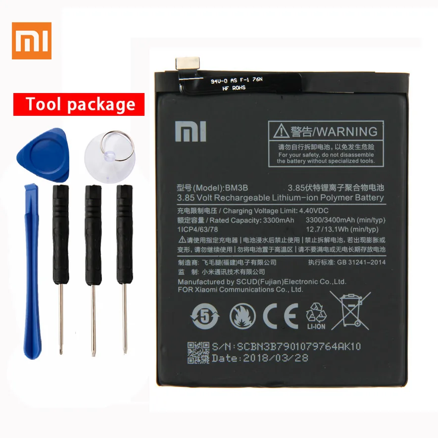 Оригинальный аккумулятор для телефона Xiaomi BM3B Mi Mix 2 II 5 99 MIX2 3300 мАч|Аккумуляторы