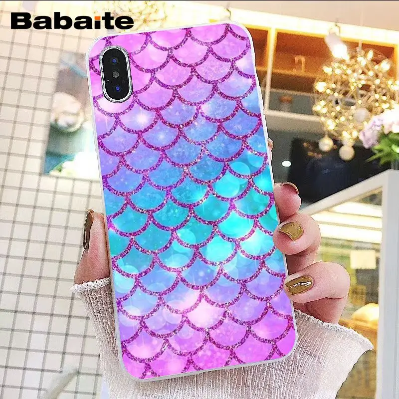 Babaite модная Русалка хвост Bling масштаб чехол для телефона iphone 11 Pro 11Pro Max 8 7 6S Plus 5 5S SE XR X XS MAX 10 Coque