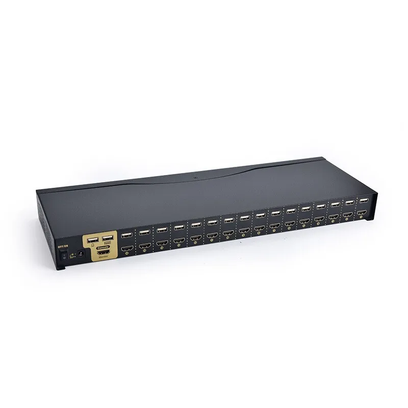 16 портов USB KVM Switch HDMI-compatibl компьютерный хост мониторинг обмен набором мыши и