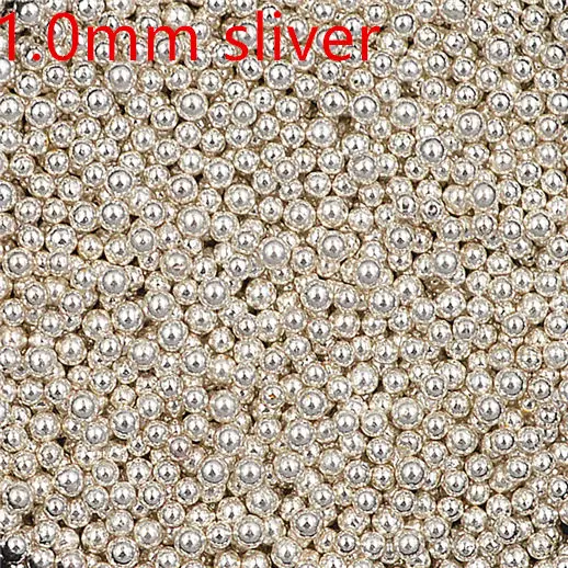 1.0mm sliver 500 г 0,4-1,0 мм Икра металлические бусины стальной шар украшения для ногтей бисер "икра" Золотой Серебряный 3D дизайн ногтей маникюр diy принадлежности Инструменты - Цвет: 1.0mm sliver
