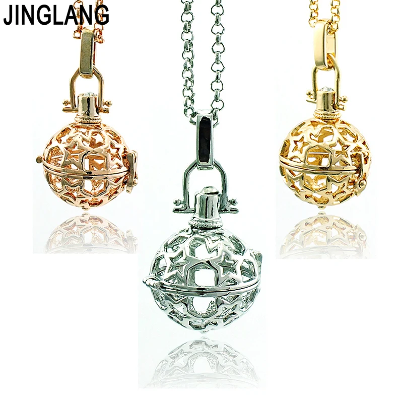 JINGLANG модные подвески ожерелье детские музыкальные шарики колокольчика 3 цвета в
