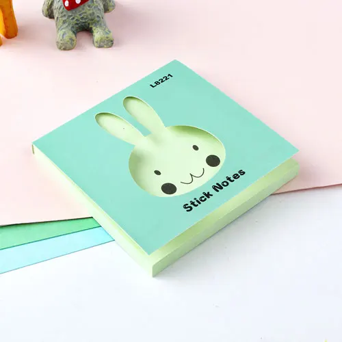Green Милые Мультяшные животные клейкие листочки-закладки корейские канцелярские блокноты для записей Post it Закладка Офис школа Papeleria - Цвет: Green