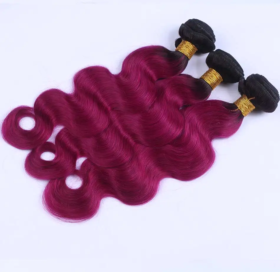 8А Ombre Бразильского Виргинские Волос Объемной Волны 3 Пучки Soft Weave Наращивание