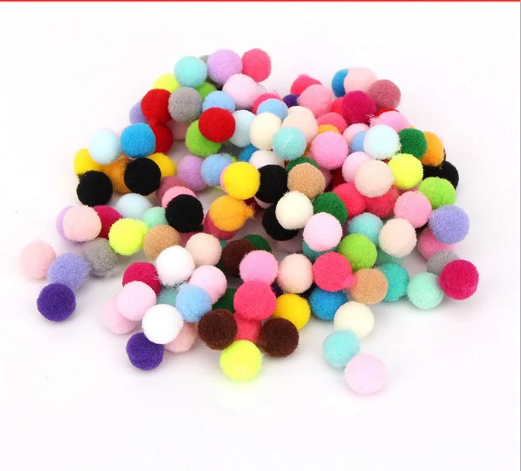 300pcs 10mm Mylb смешанные размеры разноцветные помпоны из меха поделки мягкие помпоны Свадебные украшения/Шитье на ткани аксессуары от 10 мм до 30 мм - Цвет: 300pcs 10mm
