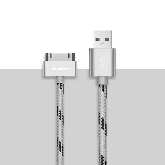 SUPTEC 2.4A USB кабель для iPhone 4S 4 2 м 3 м нейлоновый Плетеный 30 Pin кабель для быстрой зарядки и синхронизации данных для iPad 1 2 3 iPod Nano - Цвет: Colorful Silver