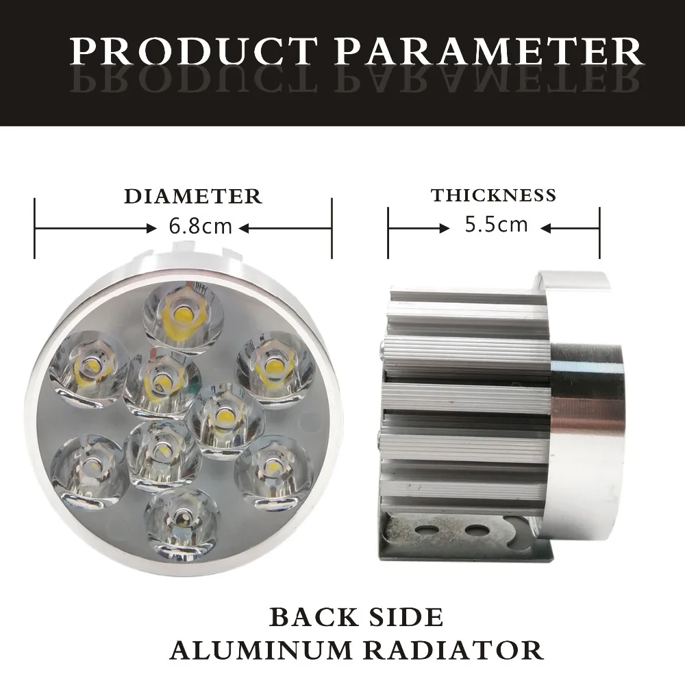 2 шт. 9 чипов светодиодный светильник для мотоцикла водостойкая автомобильная