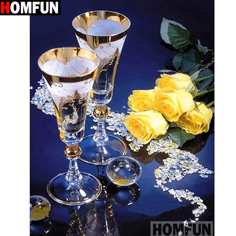 Алмазная живопись HOMFUN A13322 картина Книжный дом с полными квадратными/круглыми