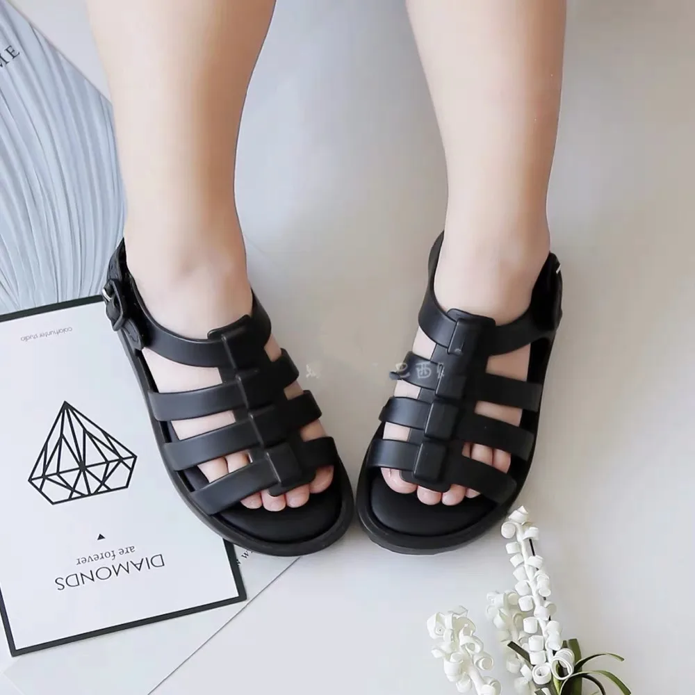 В римском стиле для девочек желе детские сандалии, босоножки Melissa обувь детские сандалии пляжная обувь нескользящие 12,8-17,8 см