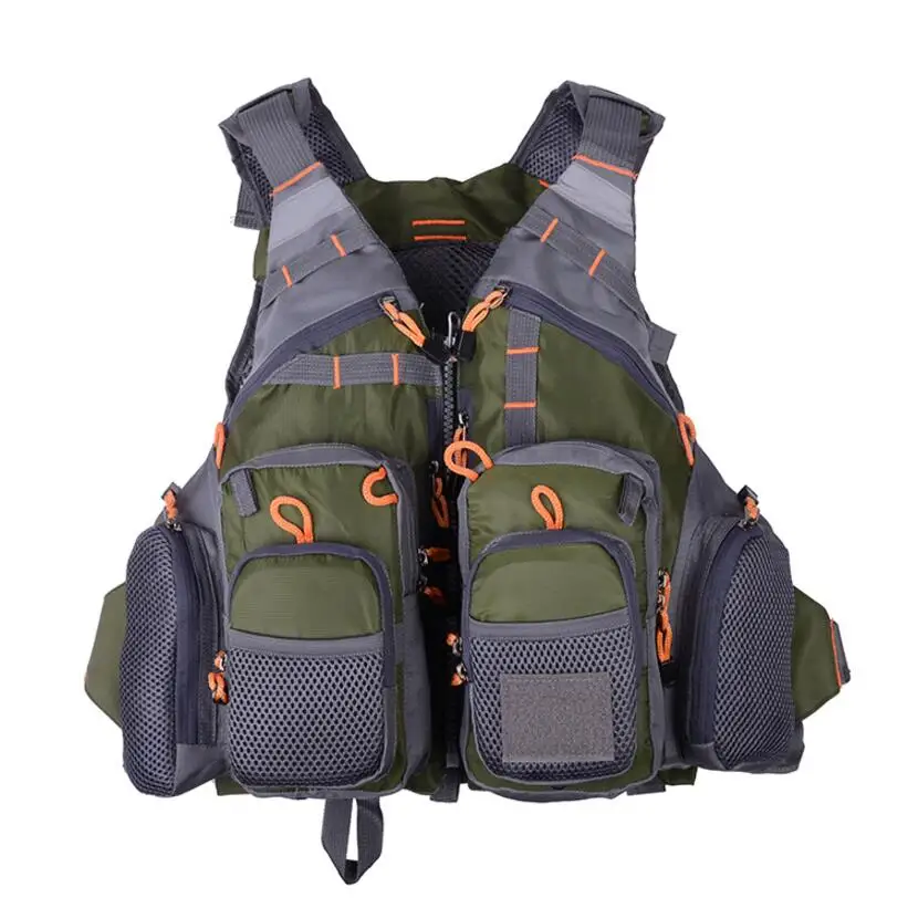 Летняя мужская Регулируемая сетчатая жилетка с несколькими карманами для