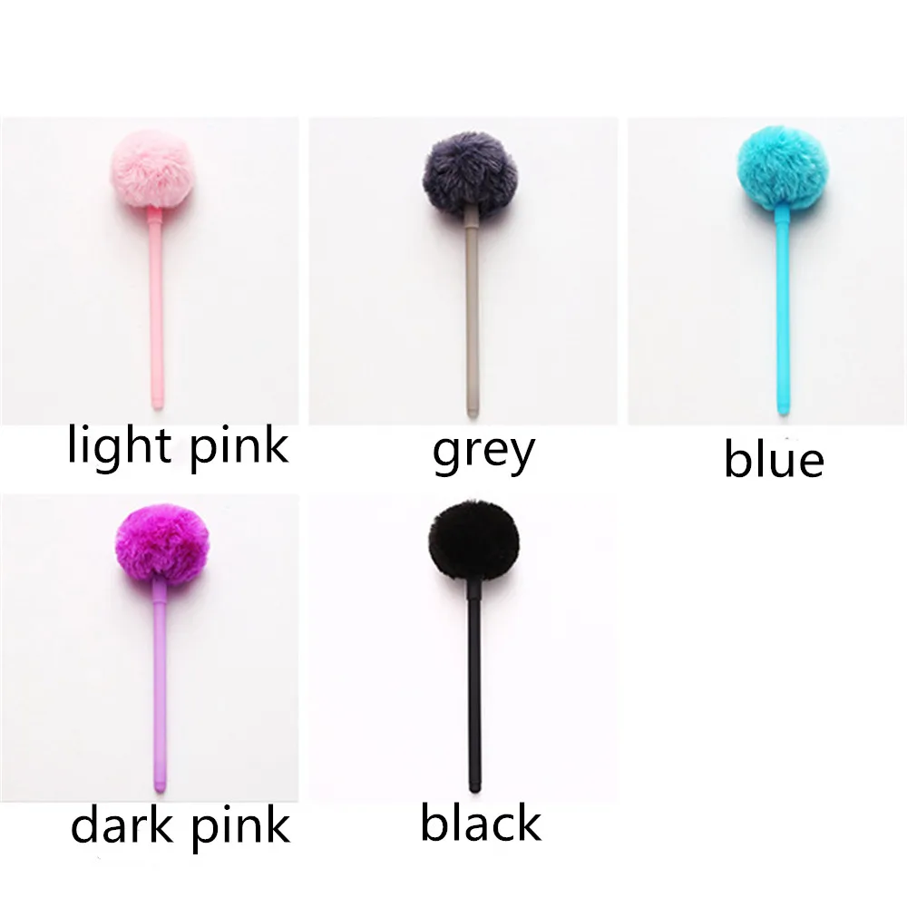 dark pink Горячая Распродажа, цветные плюшевые гелевые ручки 0,38 мм, кавайные конфеты, нейтральные цвета, ручки для девочек, подарок, инструменты для письма, корейские канцелярские принадлежности, школьные - Цвет: dark pink