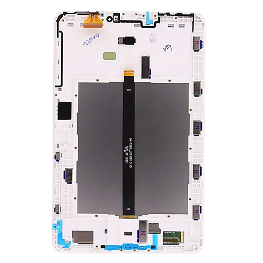 White with frame Для samsung Galaxy Tab A SM-T580 T580 ЖК-дисплей кодирующий преобразователь сенсорного экрана в сборе рамка для samsung T580 Замена дисплея - Цвет: White with frame