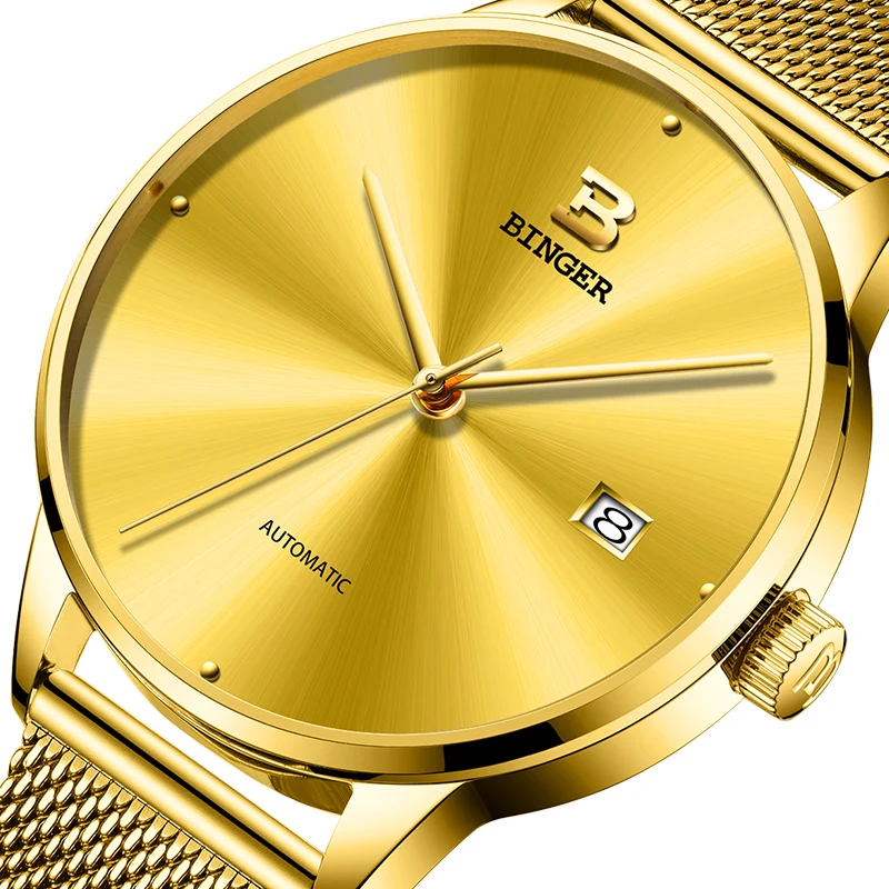 2020 новые мужские часы Бингер брендовые Роскошные автоматические механические
