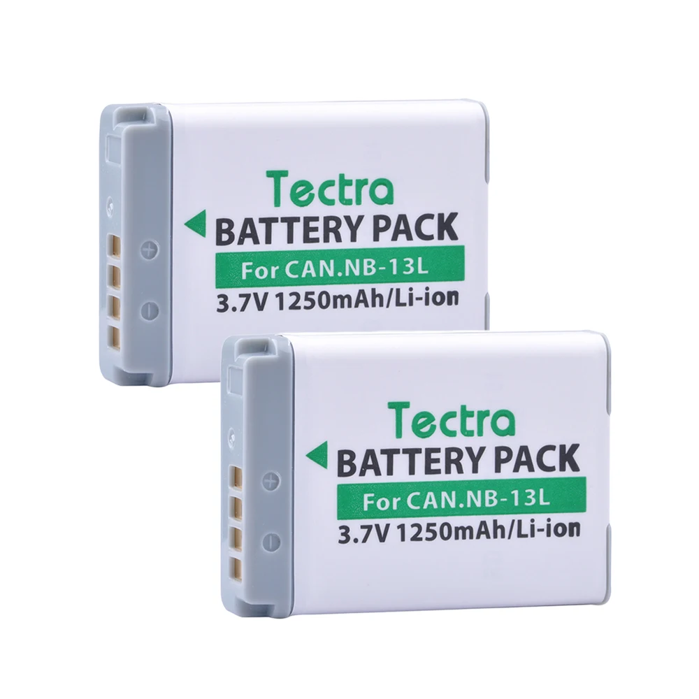 Tectra 2 шт NB 13L NB13L литий ионная батарея + USB двойное зарядное устройство для Canon PowerShot
