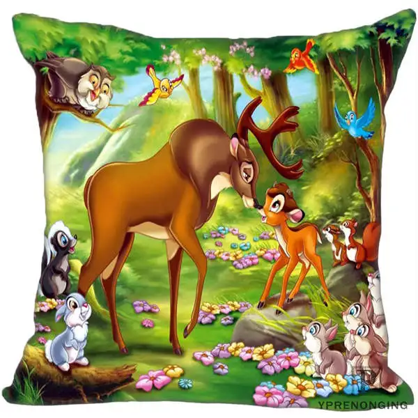 Square Pillowcases Декоративная Наволочка на заказ Бэмби и Фалин квадратная Наволочка на молнии лучший подарок 35X35,40x40,45x45 см(одна сторона) 180516-03 - Цвет: Square Pillowcases