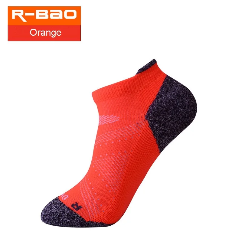 Orange R-bao мужские и женские Компрессионные носки для бега профессиональные спортивные носки для верховой езды баскетбол бадминтон Пешие гонки Дышащие носки - Цвет: Orange