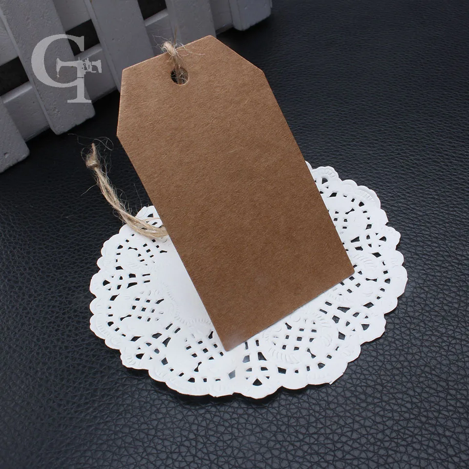 Самодельные этикеты пустые крафтовые коричневые для одежды бумажные подвесные