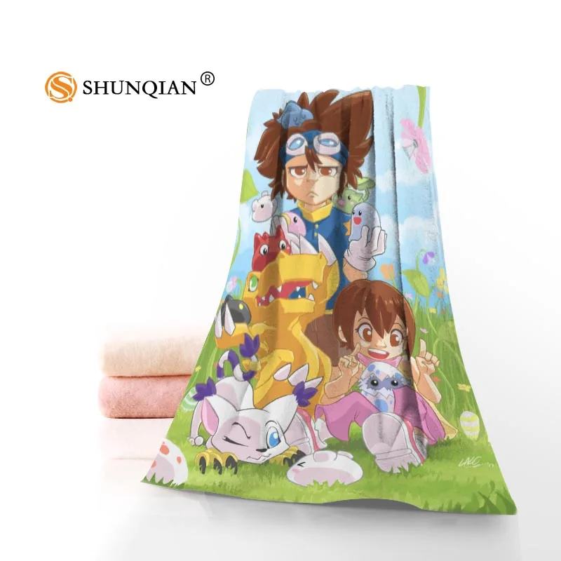 Новый пользовательский Digimon полотенце с принтом Хлопковое полотенце/банные