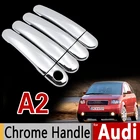 Для Audi A2 роскошный хромированный чехол с ручкой набор отделки 1999 2000 2001 2002 2003 2004 2005 автомобильные аксессуары наклейки для автомобиля Стайлинг