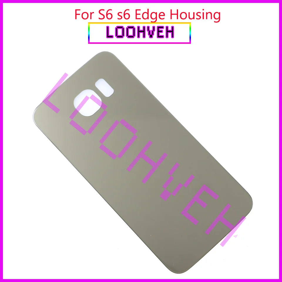 Чехол на заднюю батарею для samsung Galaxy S6 Edge Plus G920 G925 G928 G920F G925F G928F Задняя стеклянная крышка корпуса S6 наклейка