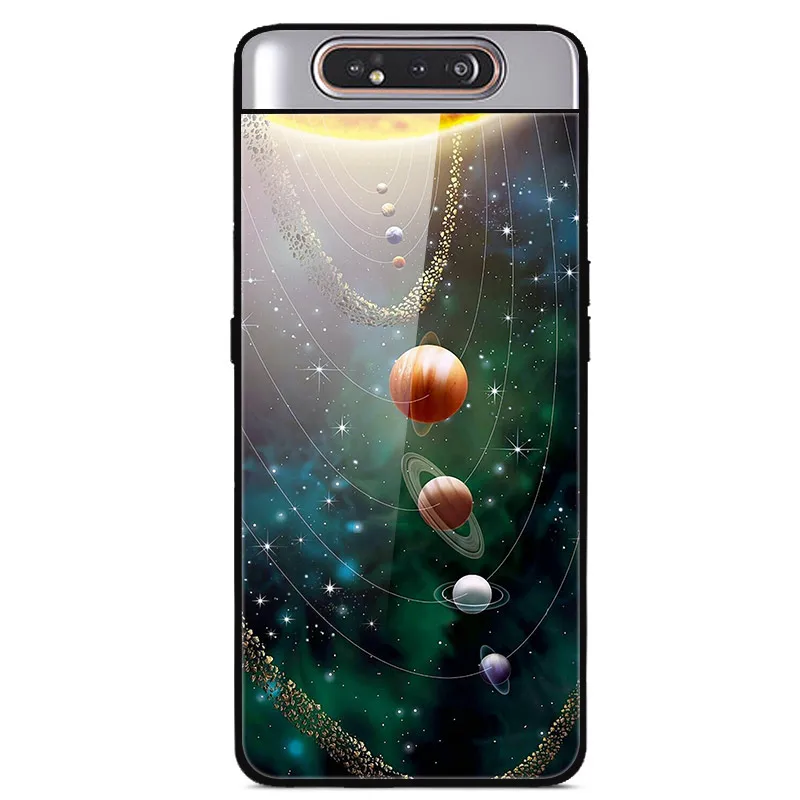 23 Для samsung Galaxy A80 чехол из закаленного стекла жесткая задняя крышка для samsung Galaxy A80 A90 SM-A805F SM A805F чехол для телефона A 80 6,7'' - Цвет: 23