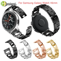 watchband with white diamond for samsung galaxy watch 46mm band bracelet for samsung gear s3 stainless steel replace metal wirst