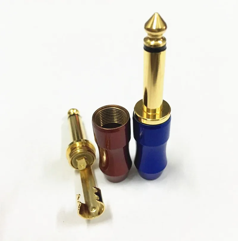 10 шт. разъём с золотым и медным покрытием 1/4 дюйма 6 35 мм|connector plug|connector rs232connector rca |