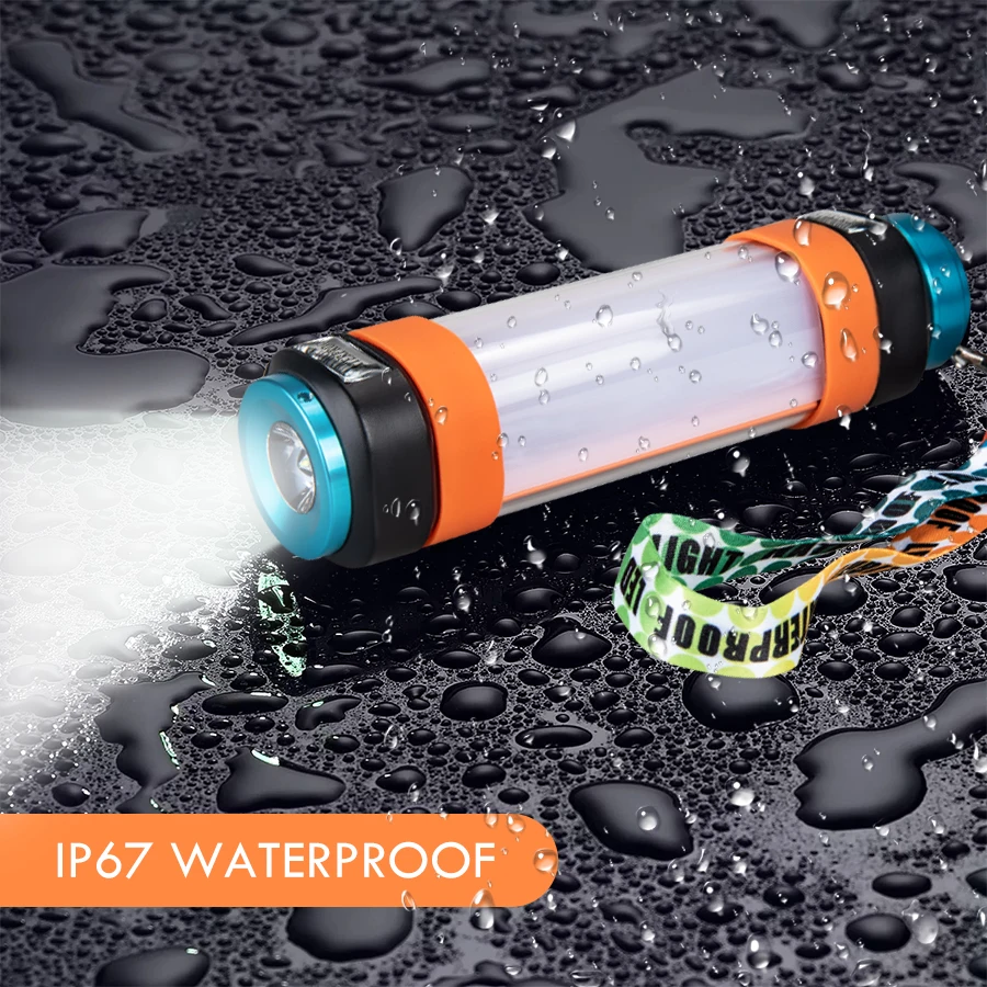 EeeToo светодиодный светильник вспышка IP67 Водонепроницаемый походный фонарь 18650 USB