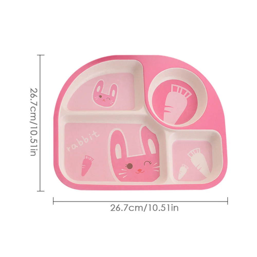 5 шт./компл. детские блюда с героями мультфильмов посуда набор посуды бамбуковое