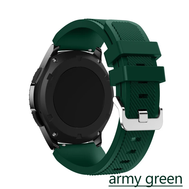 Army green 22 мм ремешок для часов samsung Galaxy watch 46 мм 42 мм active 2 gear S3 Frontier ремешок huawei часы gt спортивный браслет 20 - Band Color: Army green