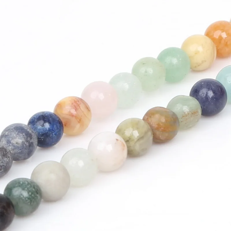 Fashion Design 4mm 6mm Mixed Stone Round Ball Beads Dyed 15&quot For DIY Bracelet Necklace Jewelry Making | Украшения и