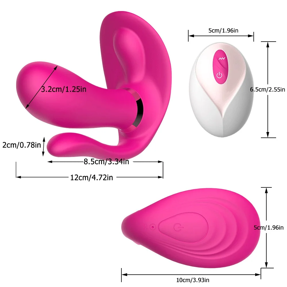 Ремешок на фаллоимитатор носимый Вибратор в трусики 9 скоростной нагревательный