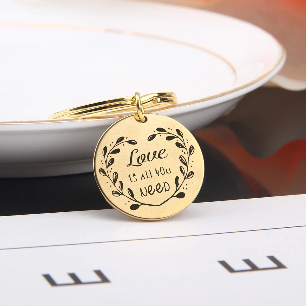Новый модный брелок с надписью Love Is All You Need Heart Branch милые подарки держатель для
