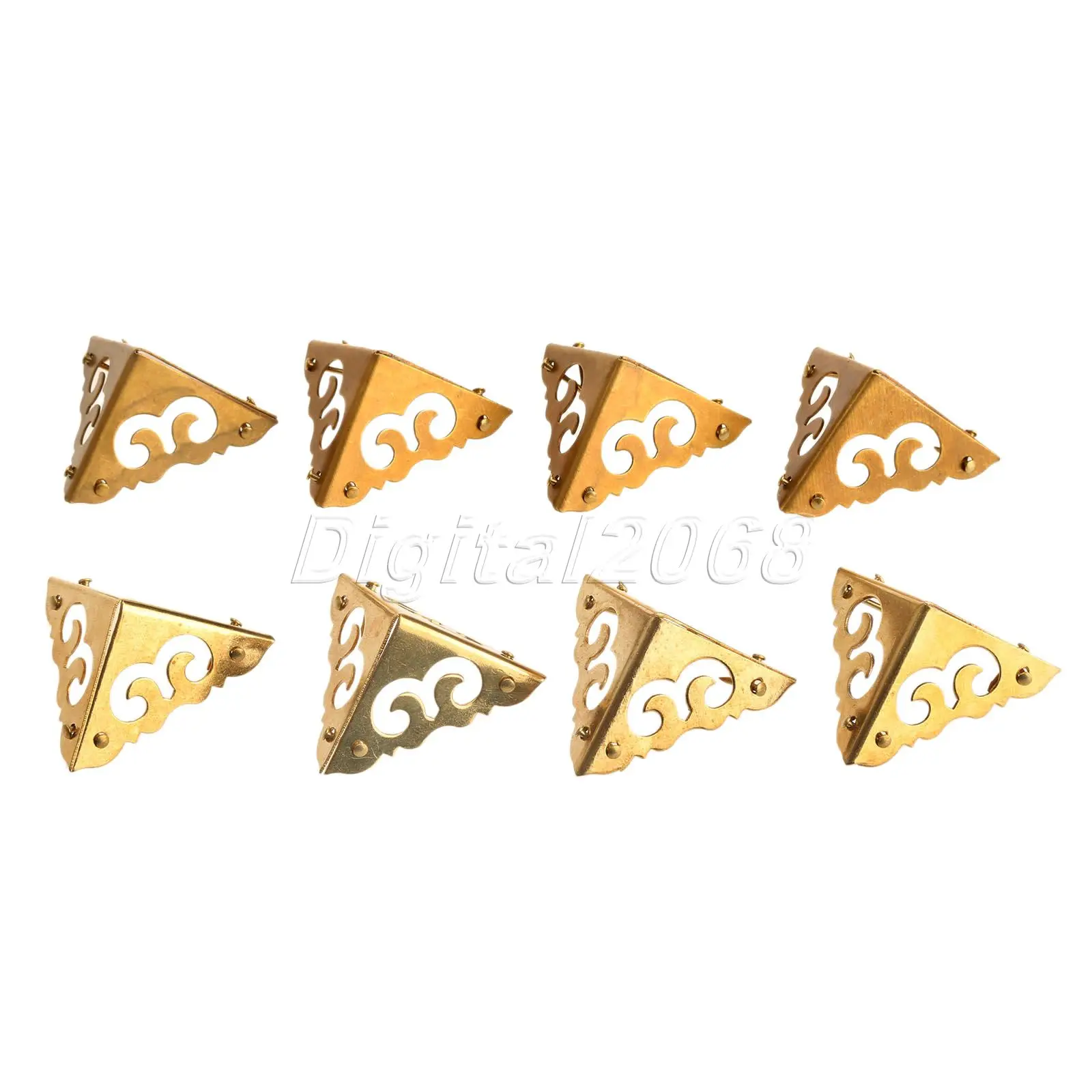 

Good Quality 4Pcs/set Brass/Antique Corners Chinese Furniture Hardware Copper for Cabinet Trunk Jewelry Box Chest 3*3*3cm