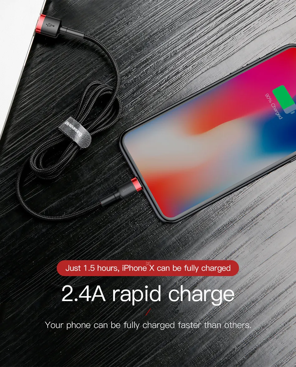 Для usb lightning Кабель короткий 50 см 1 м 2 м 3 м 2.4A Быстрая зарядка данных мобильный телефон usb кабель для iPhone xs max xr 8 7 6s plus 5S 11 apple ipad pro мобильный телефон зарядное устройство 8-контактный кабель портативный внешний аккумулятор плетеный 0,5 м