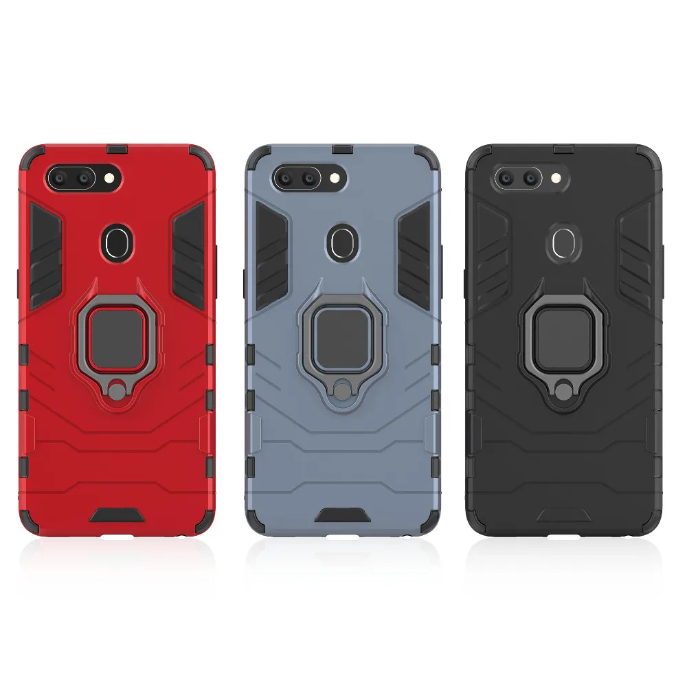 Ударопрочный защитный чехол с подставкой для OPPO R9 R9S R11 R11S R15 Plus прочная защита