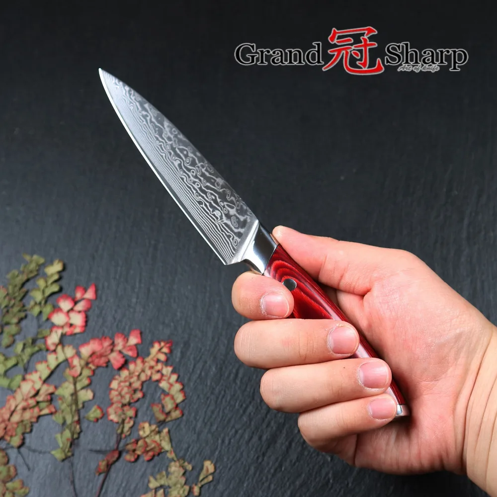 Набор ножей GRANDSHARP из дамасской стали vg10 комплект 3 японских универсальных