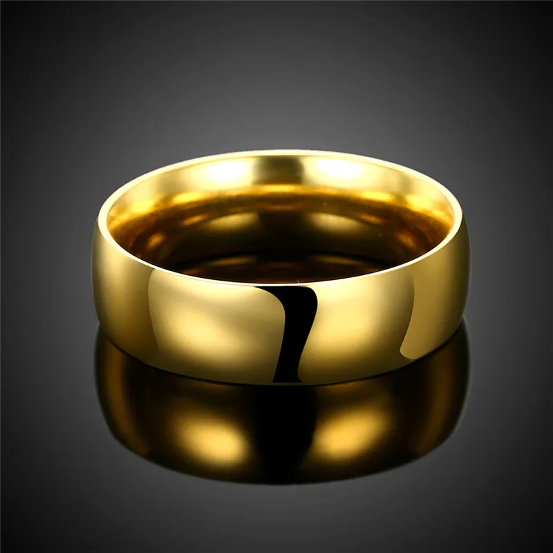 K гаджеты Нержавеющая Сталь Обручальное парное кольцо золотого цвета для мужчин t