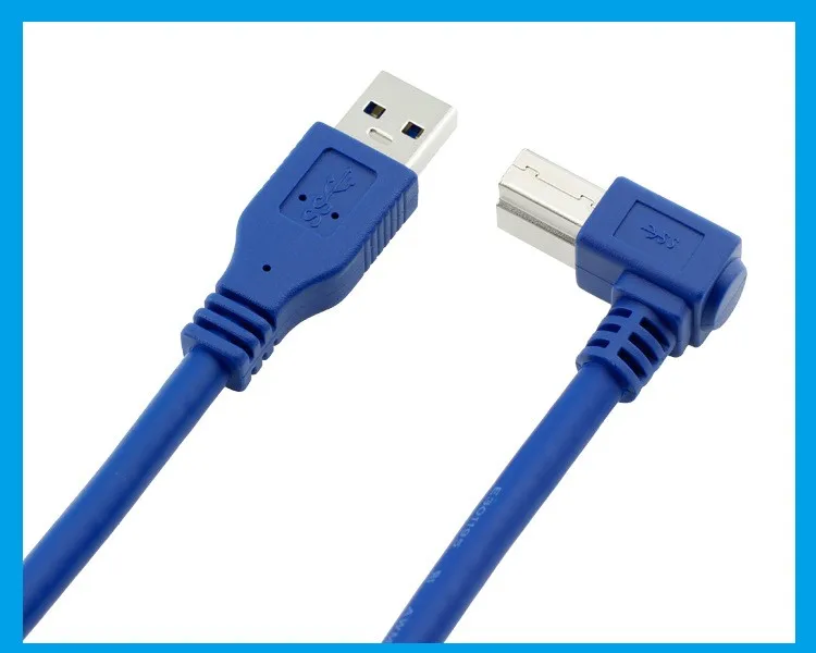 Кабель BM USB3.0 под прямым углом 90 градусов кабель USB 3 0 А папа AM на B Type 6 м 1 2 фута
