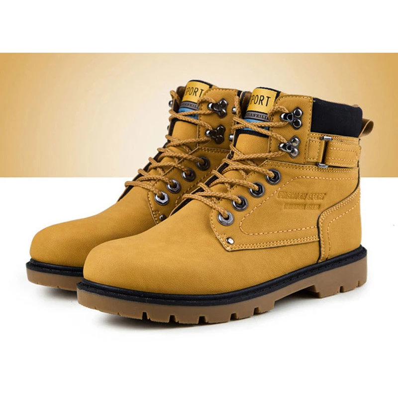 Классические уличные мужские ботинки Aleafalling расслабляющие высокие на шнуровке