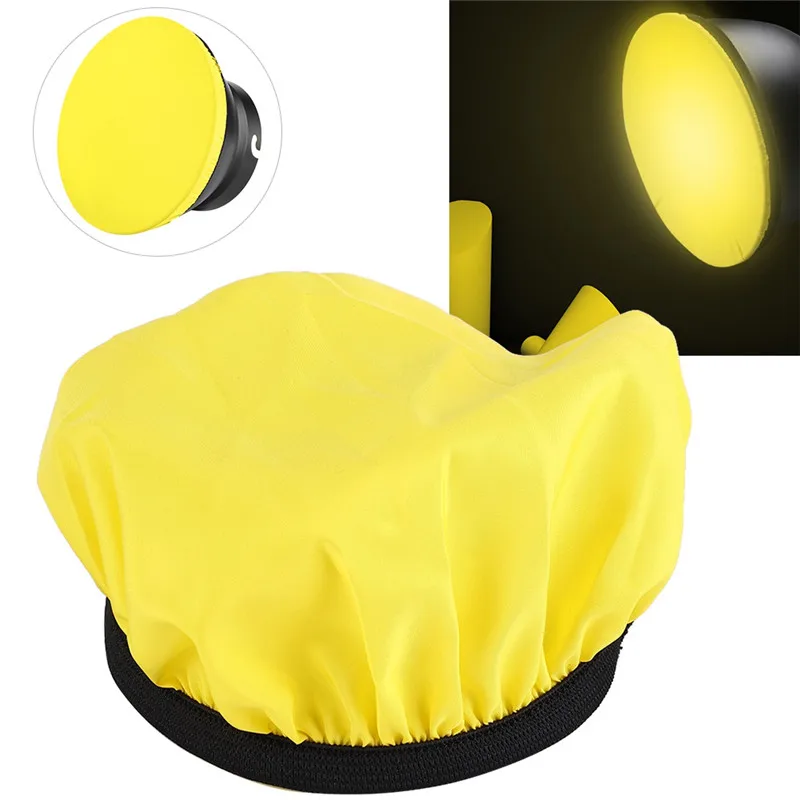 Yellow 7 дюймов фотографии светильник Мягкая тканевая Крышка для студийной стробоскопической отражатель Кепки для светодиодный видео светильник - Цвет: Yellow