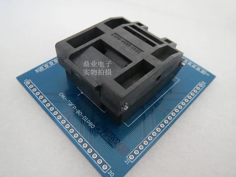 Раскладушка TQFP80 IC51-0804-808-14 0 5 мм IC адаптер для горения испытательное сиденье