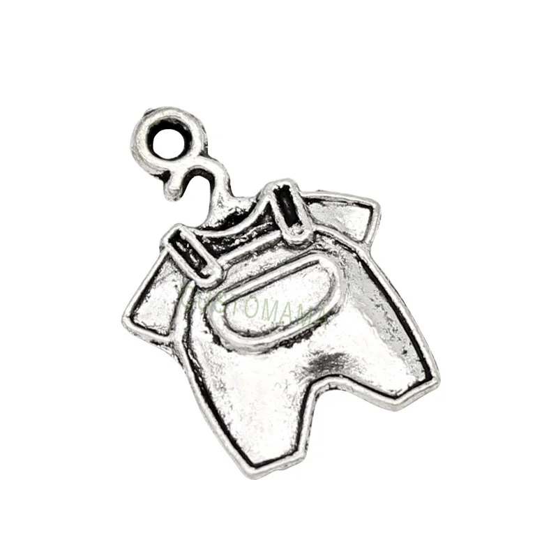 

100pcs-антикварная Серебряная вешалка Детское пальто подвеска 22x15mm