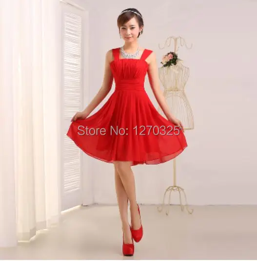 

brautjungfernkleid hot chiffon ALine mint green red blue purple bridesmaid dress short vestidos dama de honor boda cheap